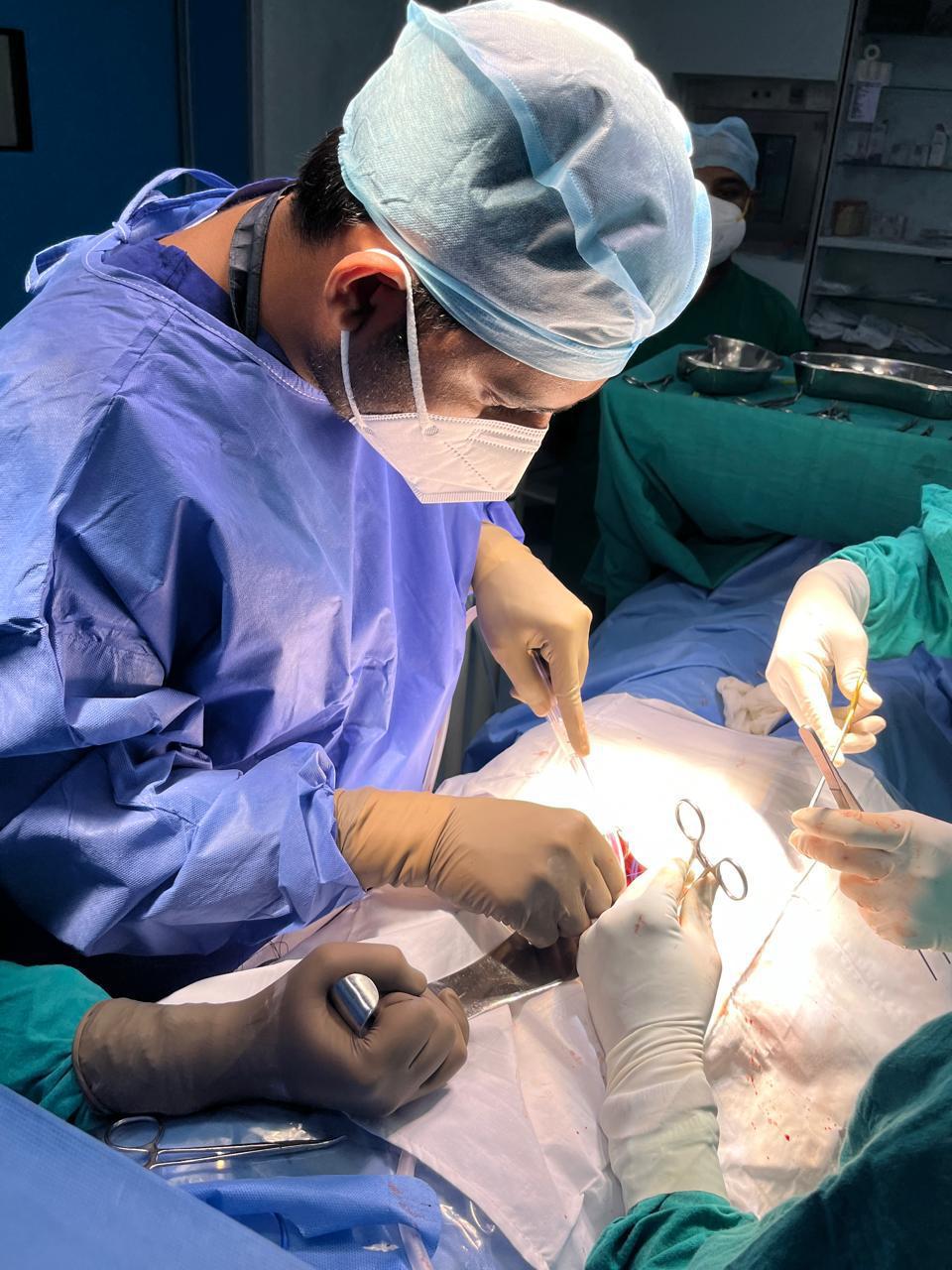 Patient undergoing guided urological consultation and post-operative care